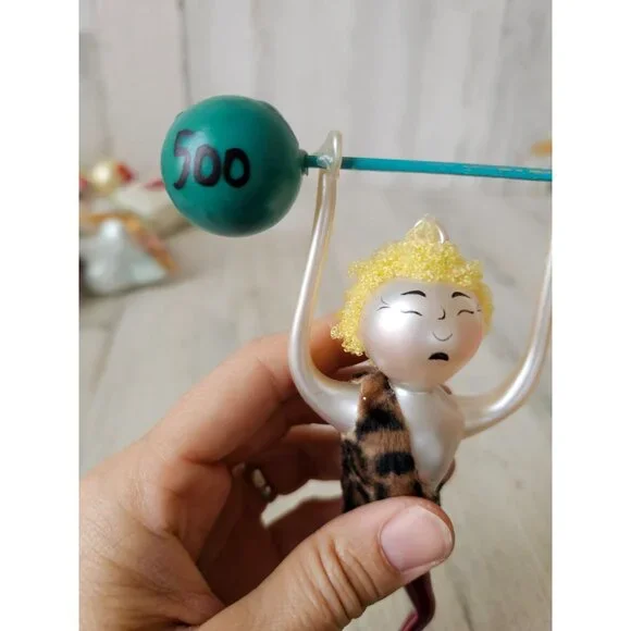 Dept 56 beaux vintage strong man weightlifting weightlifter 500 Italian ornament